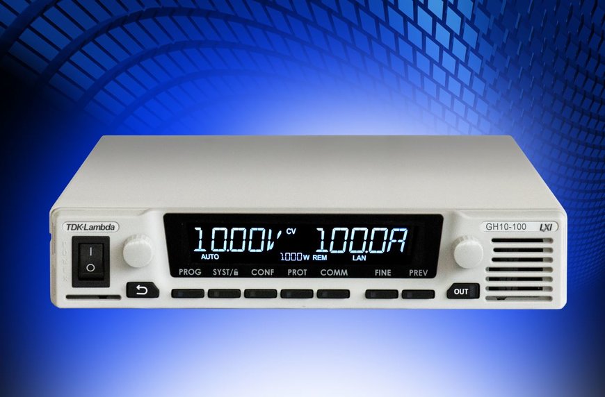 1kW programmable DC power supplies available in 1U high full or half rack sizes